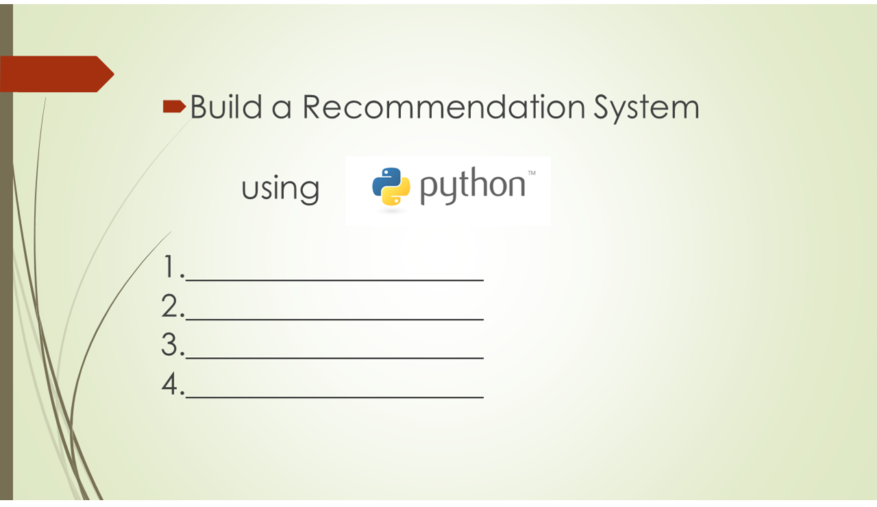 Build a Recommendation System using Python 