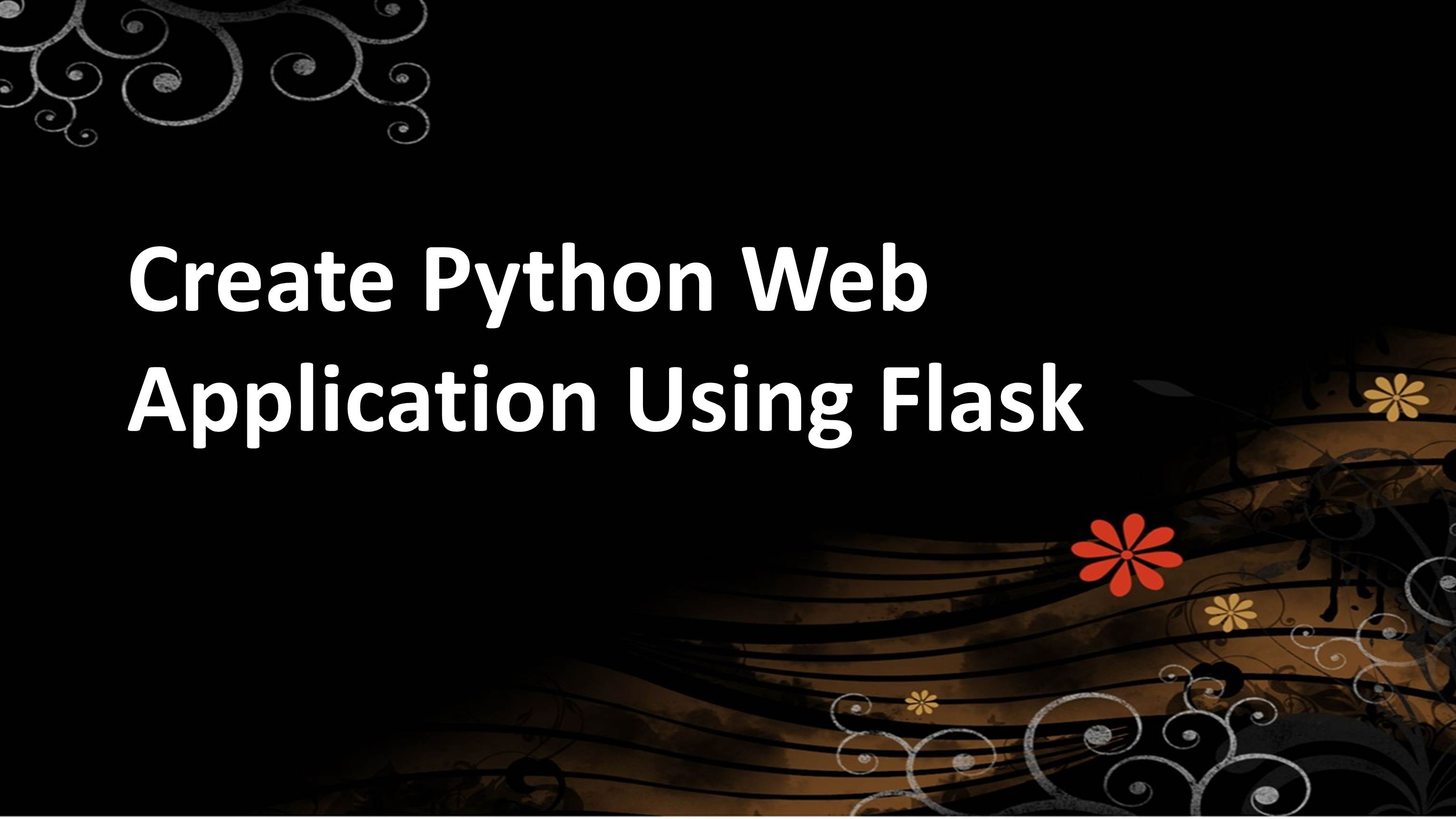How To Create Python Web Application Using Flask