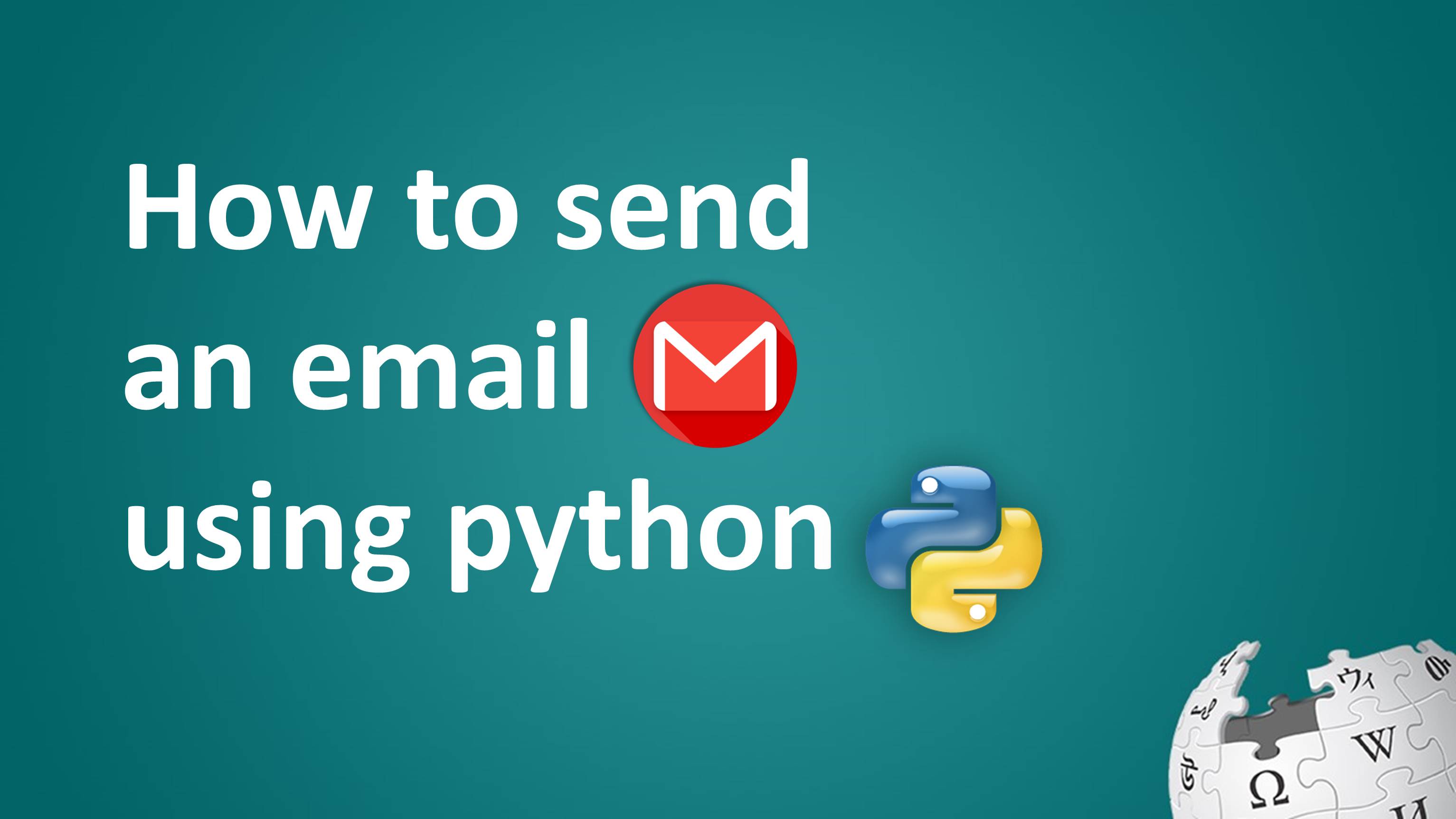 How to send an email using python