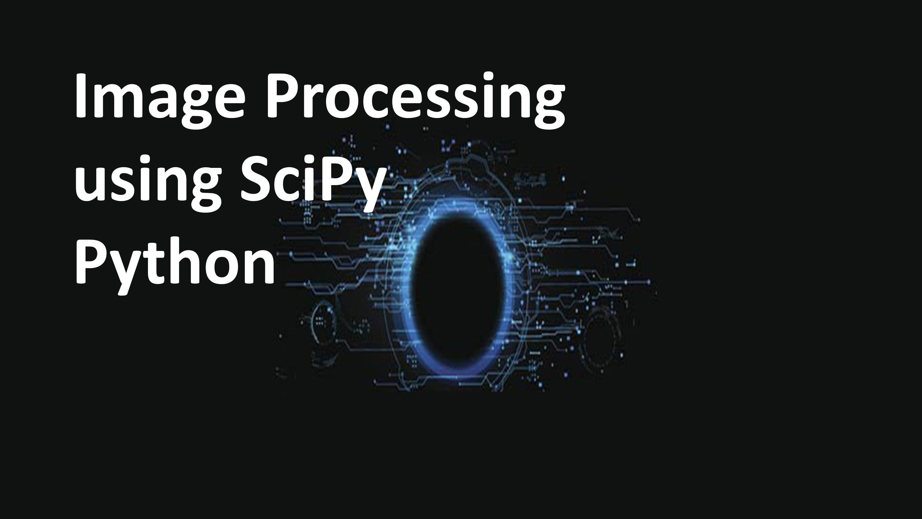 Image Processing using SciPy and Python