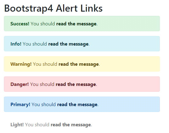 Bootstrap4 Alerts