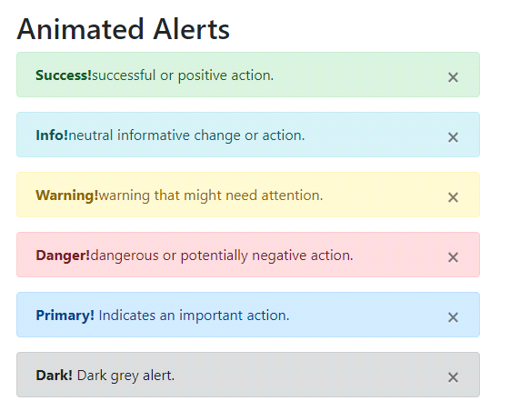 Bootstrap4 Alerts