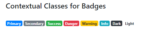 Bootstrap4 Badges