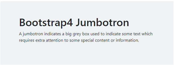 Bootstrap4 Jumbotron