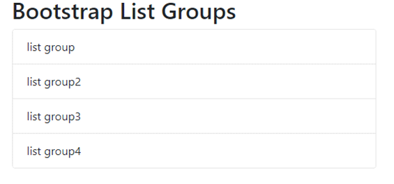 Bootstrap4 List Groups