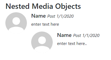 Bootstrap4 Media Objects