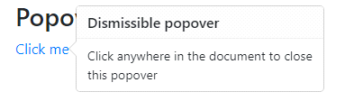 Bootstrap4 Popover