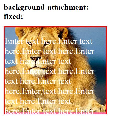 CSS Background-attachment