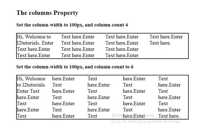 CSS columns