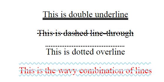 CSS text-decoration