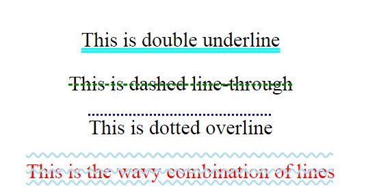 CSS text-decoration