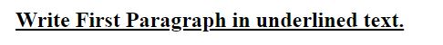 HTML Formatting