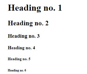HTML Heading