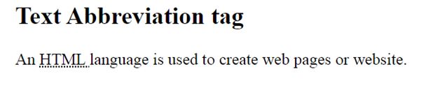 HTML Phrase tag