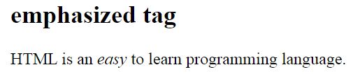 HTML Phrase tag