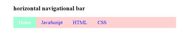 CSS Navigation bar