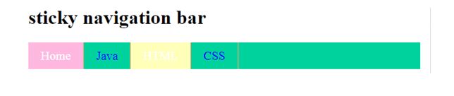 CSS Navigation bar