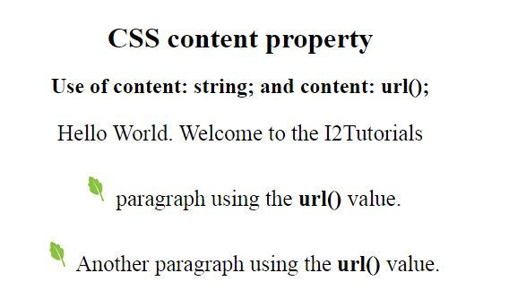 CSS content property