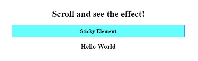 CSS sticky