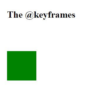 CSS @keyframes rule