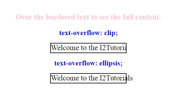 CSS text-overflow