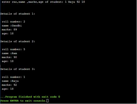 Program on structure | i2tutorials