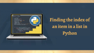 Finding the index of an item in a list in Python