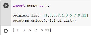 Get unique values from a list in python | i2tutorials