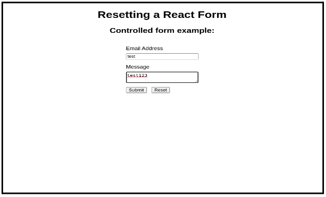  Resetting A form in React JS