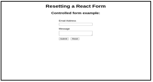  Resetting A form in React JS