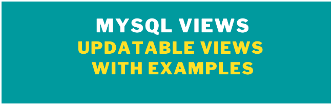 MySQL - Updating Views