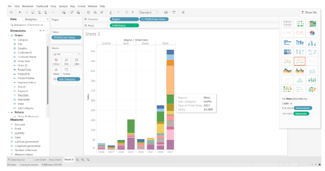 Tableau Stacked Bar Chart | i2tutorials