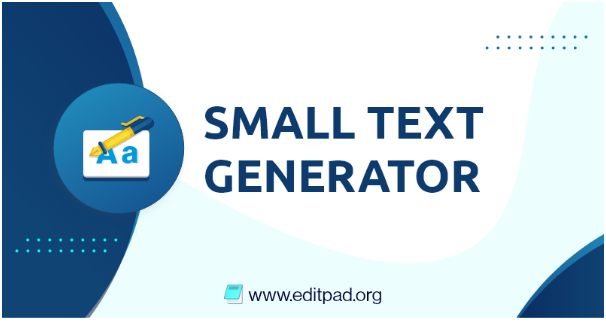 How to use small text generators for footer text?